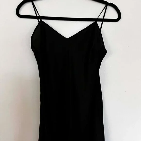 Zara Constalation zodiac galaxy astrology star print chiffon black midi dress - Picture 7 of 8